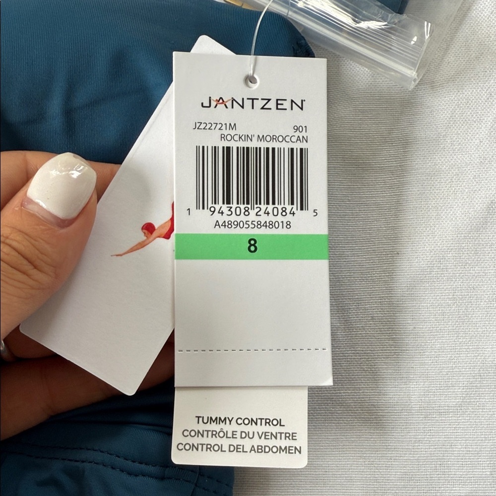 Jantzen Tummy Control Rockin’ Moroccan Swim One Piece with Adjustable Straps - Picture 2 of 5
